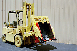 Nut and bolt bin dumper